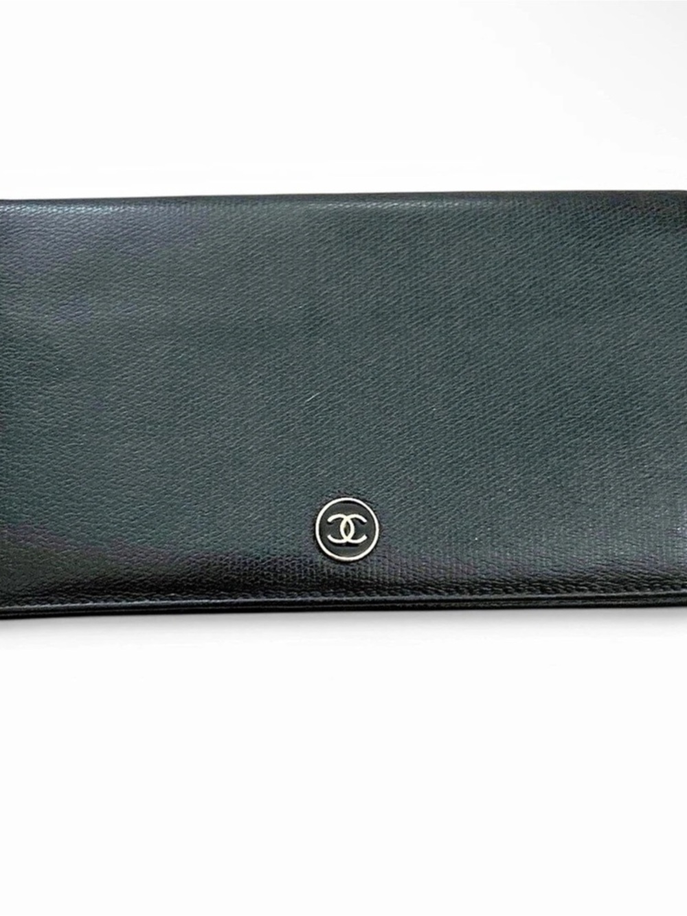 Chanel Vintage CC Caviar Leather Long Wallet - Black